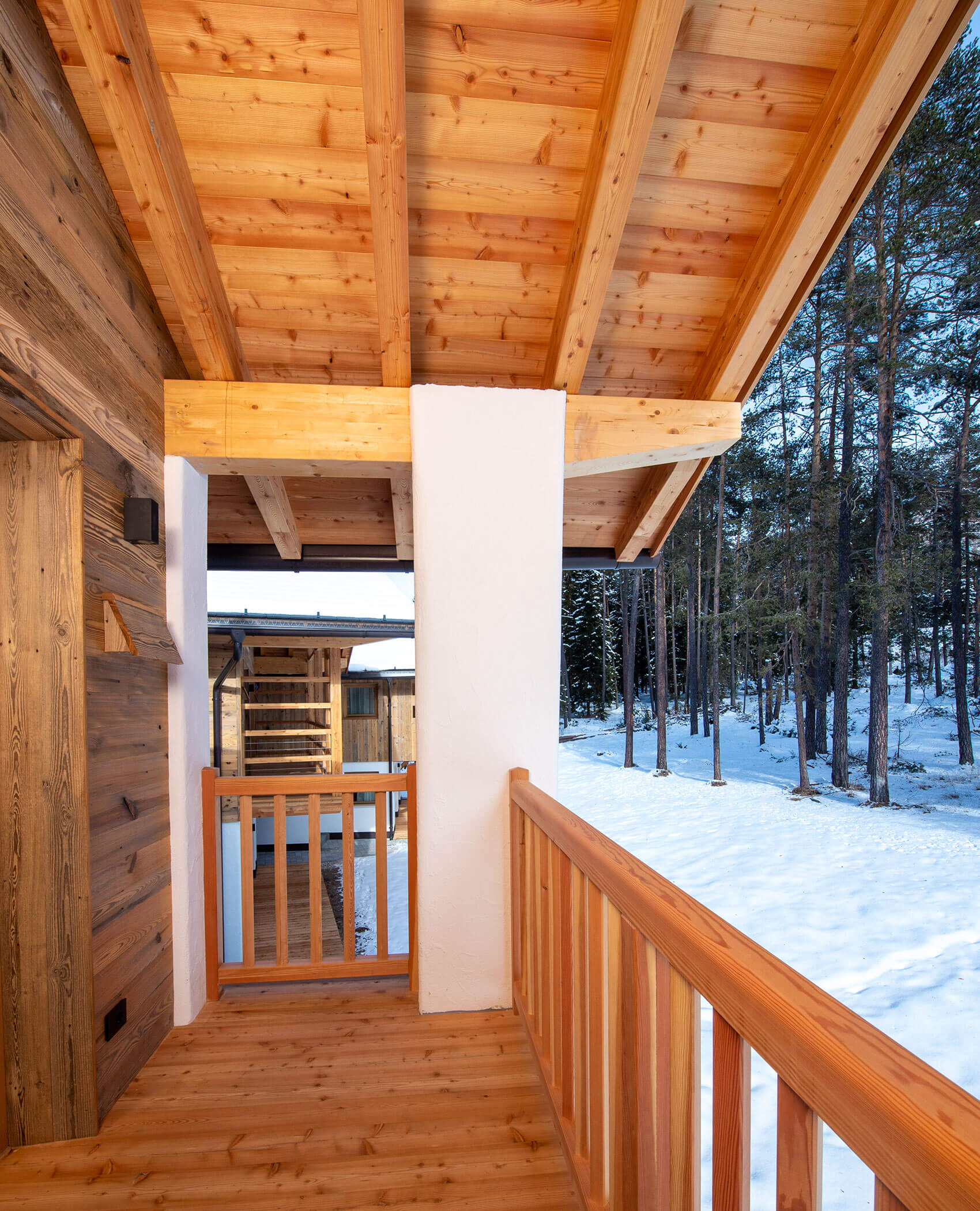 Holzbauweise der Apartments