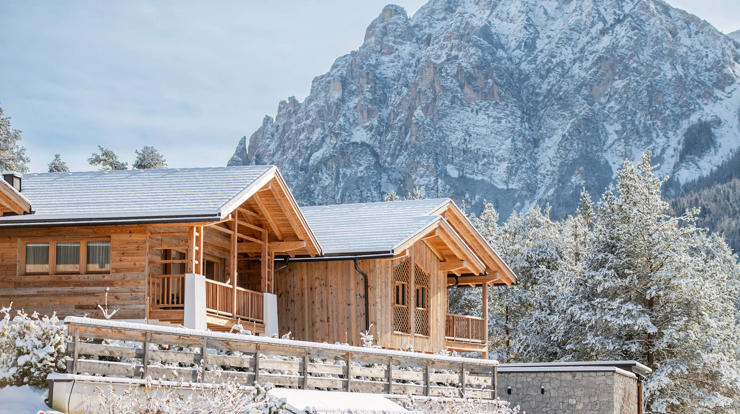 Chalets Les Ciases im Winter
